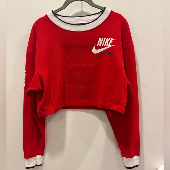 NIKE Reversible Cropped Sweatshirt, Size Small, Excellent Condition, No Tags In - Picture 1 of 11